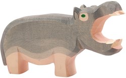 Ostheimer Spielzeug Nilpferd offene Schnauze - Holz Spielfigur Tiere