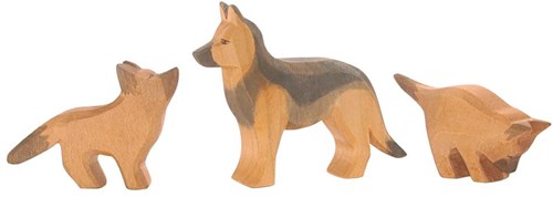 Ostheimer Deutscher Schäferhund klein Holzspielzeug Figur-2