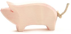 Ostheimer Holz Schwein Spielfigur Kopf hoch Bauernhof Tier
