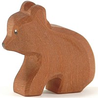 Ostheimer Holz Bär klein sitzend Spielfigur braun