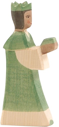 Ostheimer Holz König grün - fantasievol Spielfigur für Kinder