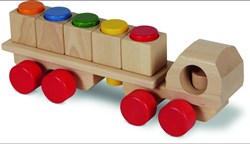 nic Holz-LKW mit Bauklötzen - pädagogisches Spielzeug 30 cm