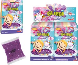 Glibbi Einhorn Glitzerbad lila Schleim Badespielzeug für Kinder