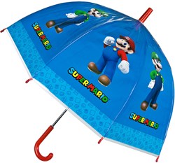 Super Mario Kinderregenschirm blau 66 cm - Regenschirm für Kinder