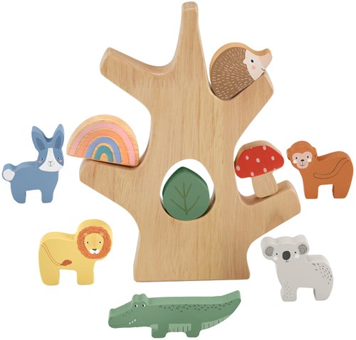 Fisher-Price Holz Balance-Baum Stapelspielzeug Montessori FSC-2