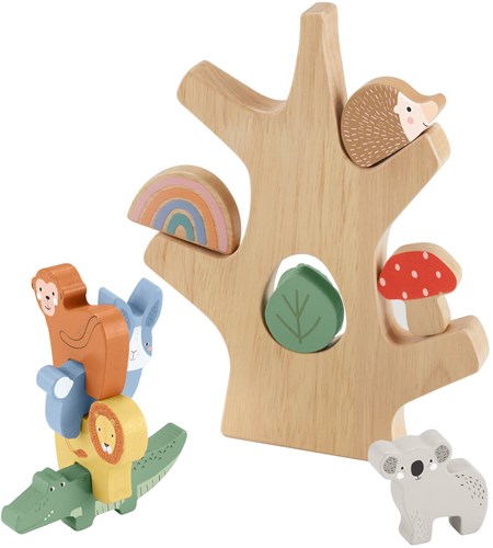 Fisher-Price Holz Balance-Baum Stapelspielzeug Montessori FSC-3