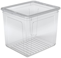 Keeeper Aufbewahrungsbox transparent 30 Liter mit Deckel - mehrfarbig