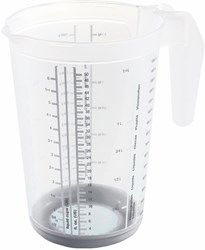 Keeeper Messbecher 1,5L - Nordic grey Kunststoff Küchenmessbecher mit Antirutsch