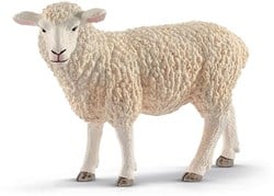 Schleich Bauernhof Spielfigur Schaf grau 8,5 cm Spielzeug
