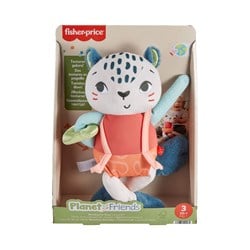Fisher-Price Schneeleopard Plüsch nachhaltiges Babyspielzeug 95% recycelt