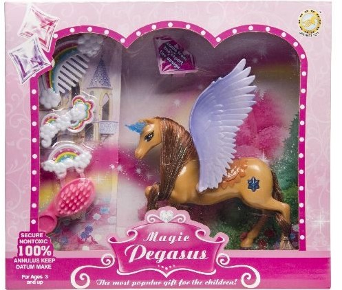 Pferd mit Flügeln und Zubehör in Box 0338