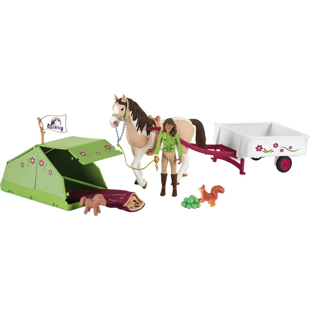 Schleich Horse Club - Sarahs Campingabenteuer mit Pferdespielzeug 42533