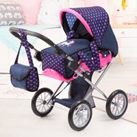 Bayer Chic 2000 Puppenwagen City Star blau und rosa - höhenverstellbarer Schieber