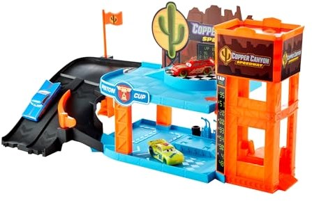 Disney cars garage glow racers met 3 auto's