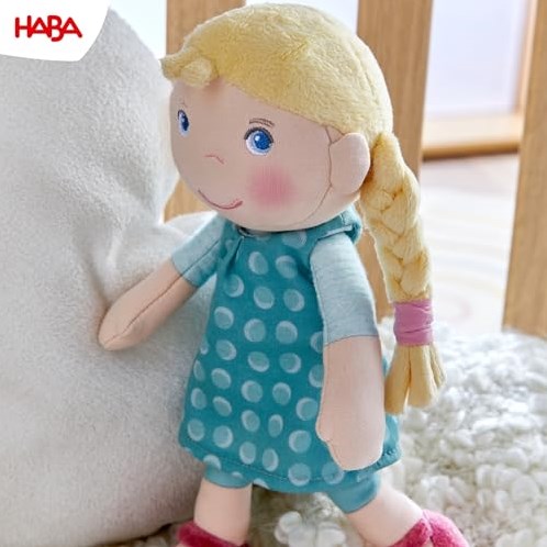 Haba Kuschelpuppe Linnéa - weiche Stoffpuppe 25 cm für Babys und Kinder-3