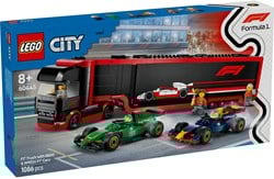 LEGO City F1 Truck Bauset mit RB20 und AMR24 Rennwagen - Formel 1 Spielzeug