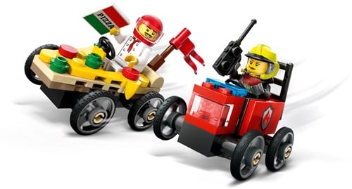LEGO City - Raceautopakket: pizzabestelwagen vs. brandweerauto 60458-3