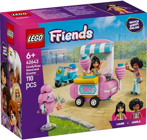 LEGO Friends Zuckerwattestand Bauset mit Scooter und Minipuppen