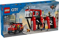 LEGO City Feuerwehr Spielzeug Feuerwehrstation und Feuerwehrauto 60414