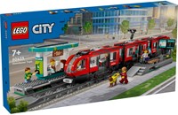 LEGO City Spielzeug Straßenbahn und Bahnhof Bauset 60423 - Straßenbahn Spielzeug