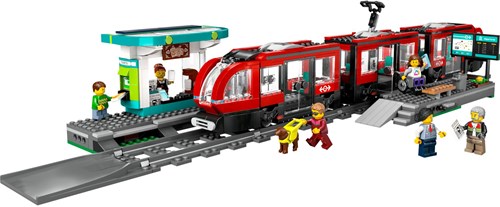 LEGO City Spielzeug Straßenbahn und Bahnhof Bauset 60423 - Straßenbahn Spielzeug-2