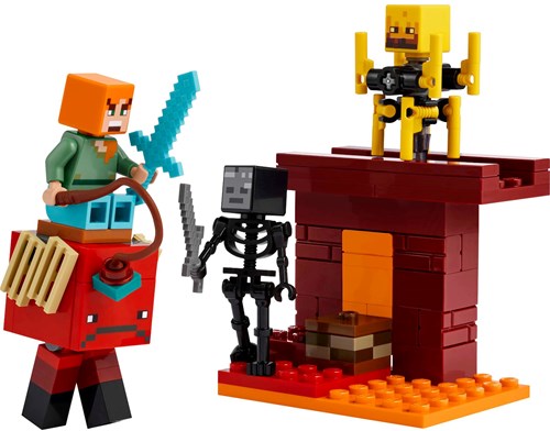 LEGO Minecraft Bauset Das Lava-Duell im Nether 21266 Spielzeug-2
