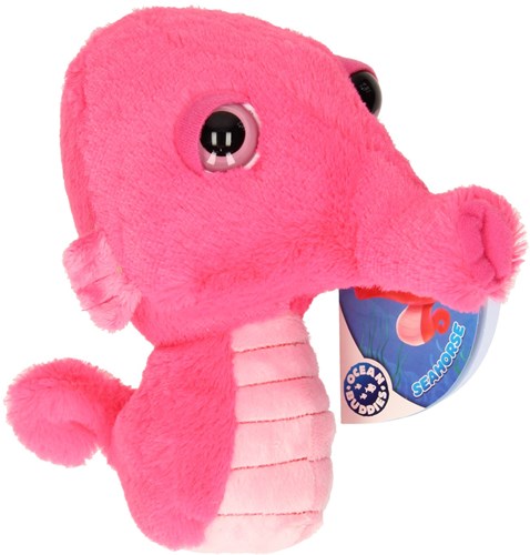 Lobbes Kuscheltier Seepferd Plüsch 22cm rosa Spielzeug Stofftier