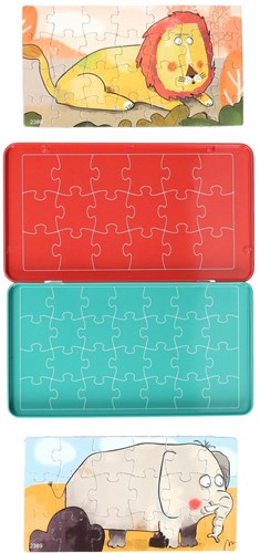 Magnetisches Reisespiel Tierpuzzle im Blech - Lernspielzeug-2