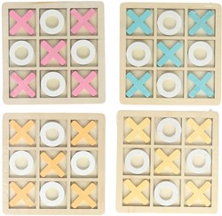 Holz Tic Tac Toe Spiel - Strategiespiel für Kinder 14x14cm
