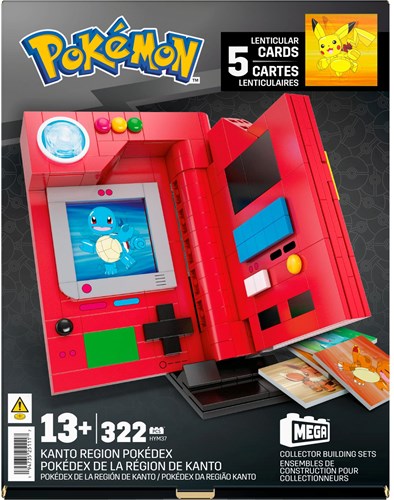 Pokémon Mega Bauset Kanto Pokédex mit Lichtfunktion und 322 Teilen