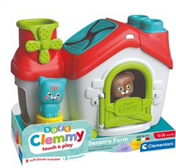 Clementoni sensorisches Spielzeug Soft Clemmy Bauernhof Spielset Baby