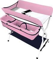 Amuuso Wickeltisch Puppen blau rosa 50x55x32 cm Spielzeug