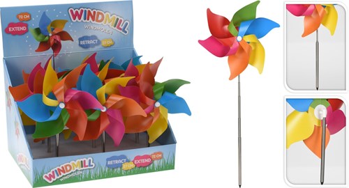 Windmühle buntes Spielzeug ausziehbar Kunststoff 72 cm-3