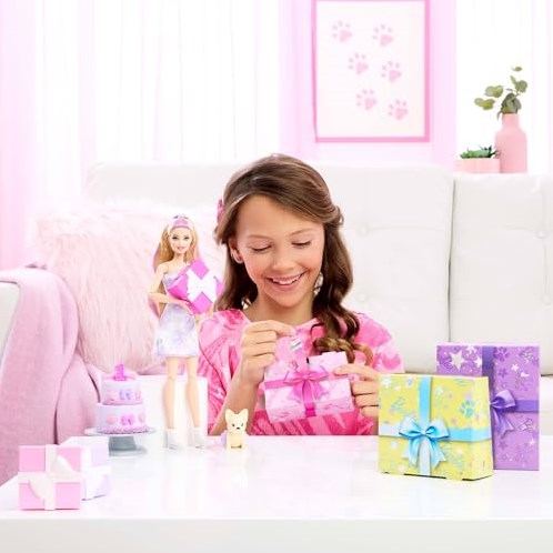 Mattel Barbie Modepuppe Geburtstag - mit lila Highlights und Überraschungen-2
