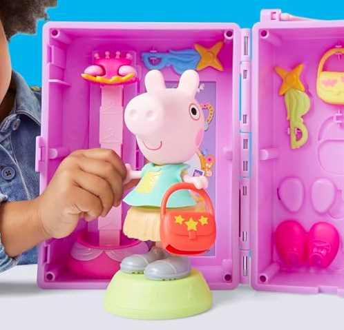 Hasbro Peppa Pig Kleiderschrank Spielset mit Zubehör und Stickern-3