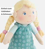 Haba Kuschelpuppe Linnéa - weiche Stoffpuppe 25 cm für Babys und Kinder-2
