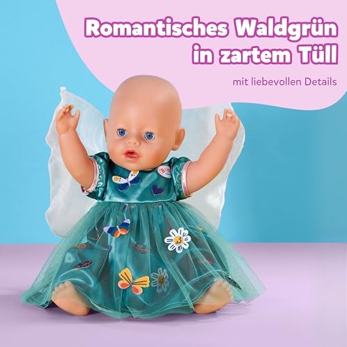 Baby born fairy dress with wings 43 cm-3