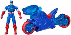 Hasbro Avengers Actionfigur Captain America Shield-Shot Cycle Motorrad Spielzeug