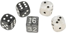 Philos Dobbelset voor Backgammon, kunststof zwart-wit