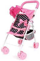 Bayer Chic 2000 Puppenbuggy schwarz rosa - Spielzeug Puppenwagen Buggy