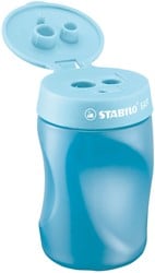 STABILO EASYsharpener - ergonomischer 3 in 1 Anspitzer - Linkshänder - blau