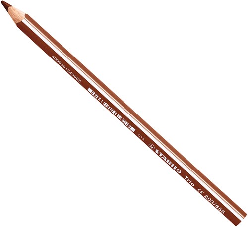 STABILO Trio Thick - dicker dreieckiger Farbstift - mit extra dickem Kern 4,2 mm - hellbraun