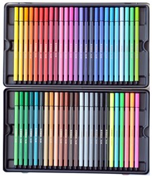 STABILO Filzstift Set - Metallbox mit 50 Premium Farben