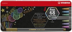 STABILO Pen 68 metallic - hochwertiges Filzstift-Metallic-Etui mit 8 Farben