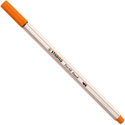 STABILO Pen 68 Brush - Viltstift - Bleek Vermiljoen (30)