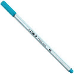 STABILO Pen 68 Brush - Viltstift - Lichtblauw (31)