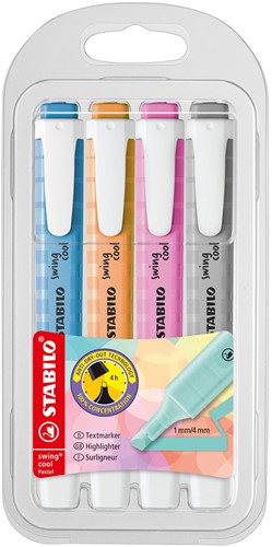 STABILO Swing Cool Marker pastellfarben 4 Stück - 275/4-08-02