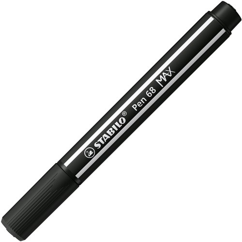 STABILO Filzstift Pen 68 MAX mit dicker Keilspitze schwarz kreativ