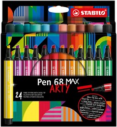 Stabilo Filzstifte Pen 68 MAX - 24 Farben mit dicker Keilspitze