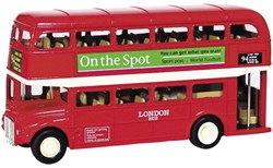 Goki London Bus Metall Spielzeugbus mit Rückziehmotor 12 cm